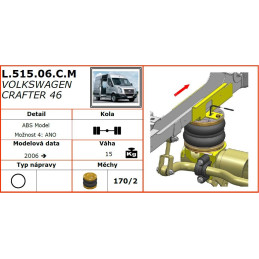 Volkswagen Crafter 46 (2006-2017) přídavné vzduchové měchy Dunlop