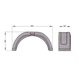 Blatník plast 8''/140 mm AL-KO černý