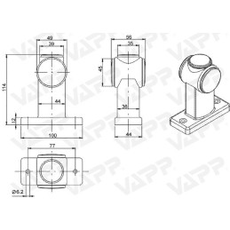Svítilna doplňková obrysová LED Jokon SPL 2020G (9-32V), 114 mm, kabel QS150