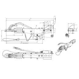 Nájezdová brzda KNOTT KRV13-E GF na jekl 70x70 mm + adaptér na 60x60 mm