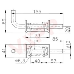 Závěr s pružinou 155 mm