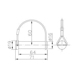 Čep pantu BSCHG/10/B s pružinovou pojistkou