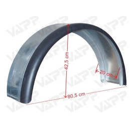 Blatník plechový kombi 14''/220 mm s gumovým lemem, (2.jakost)