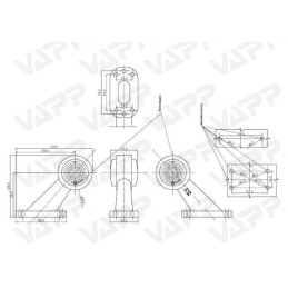 Svítilna doplňková obrysová LED WAS W21.7RF 299BC, 12-24V, pravá 108 mm