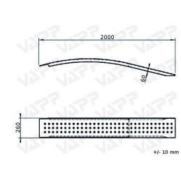 Nájezd hliníkový 2000/260 mm prohnutý (1000 kg na pár)