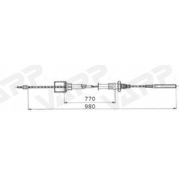 Lanovod brzdový AL-KO Profi Long life 770/980 mm, závit M8