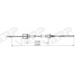 Lanovod brzdový AL-KO Profi Long life 1130/1340 mm, závit M8