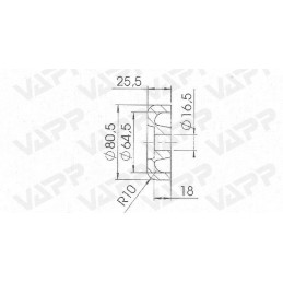 Chránič držáku rolny PROFI STOLTZ pr. 80,5x25,5 mm/pr. 16,5 mm