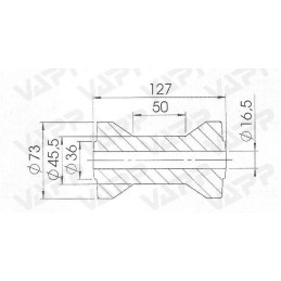 Rolna PROFI kýlová STOLTZ pr. 73x127 mm/pr. 16,5 mm, RP-5