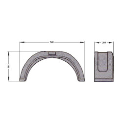 Blatník plast 13''/200 mm AL-KO modrý