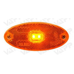 Svítilna boční obrysová LED WAS W64, 12-24V, eliptická
