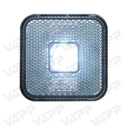 Svítilna přední obrysová LED WAS W63, 12-24V, čtvercová