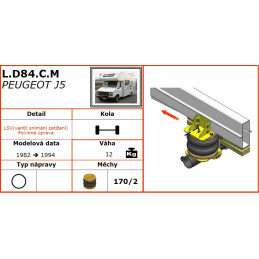 Peugeot J5 (1982-1994) - vzduchové pérování Dunlop