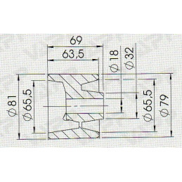 Rolna COMPACT boční pr. 81x69 mm/pr. 18 mm