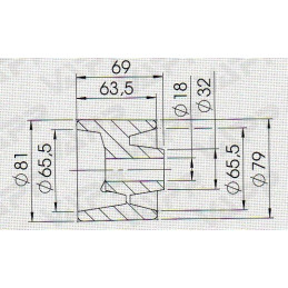 Rolna COMPACT boční pr. 81x69 mm/pr. 21,5 mm