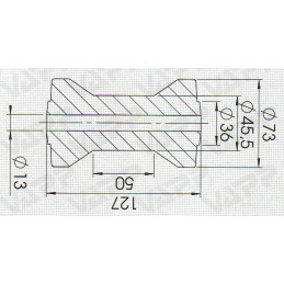 Rolna PROFI kýlová STOLTZ pr. 73x127 mm/pr. 13 mm, RP-55