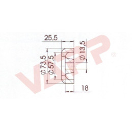 Chránič držáku rolny PROFI STOLTZ pr. 73,5x25,5 mm/pr. 13,5 mm