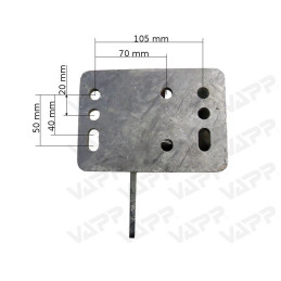 Konzola pro držák opěrného kolečka na brzdu KNOTT KFG 35 D