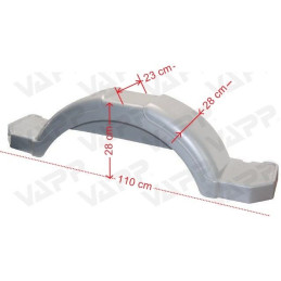 Blatník KNOTT 14''/275 mm s nášlapy, plast