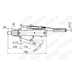 Nájezdová brzda AL-KO 2,8VB (univerz. montáž) bez kloubu