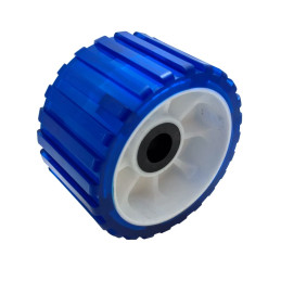Rolna boční 5'' modrá PVC, pr. 128 mm, d 22 mm, l 75 mm