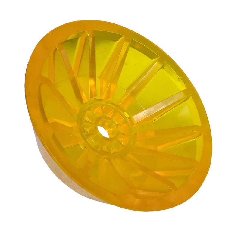 Koncovka rolny kuželová 4'' žlutá PVC, pr. 130 mm, d 14 mm, l 40 mm