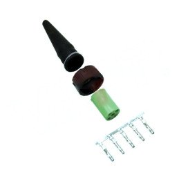 Zástrčka - bajonet Aspöck 5-pinový, zelený 1 nebo 2 vývody