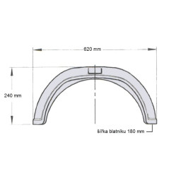 Blatník plast 10''/180 mm AL-KO černý