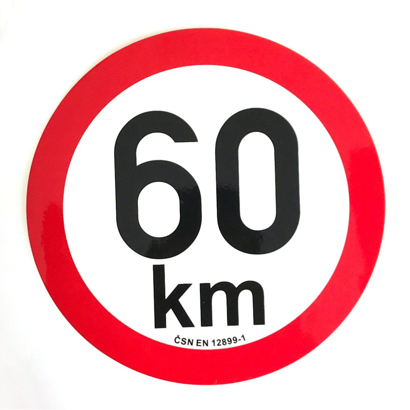 Omezení rychlosti 60 km retroreflexní pr. 200 mm