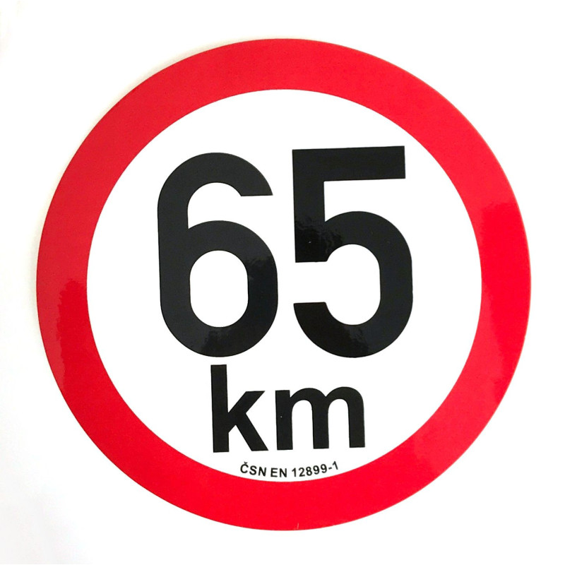 Omezení rychlosti 65 km retroreflexní pr. 200 mm