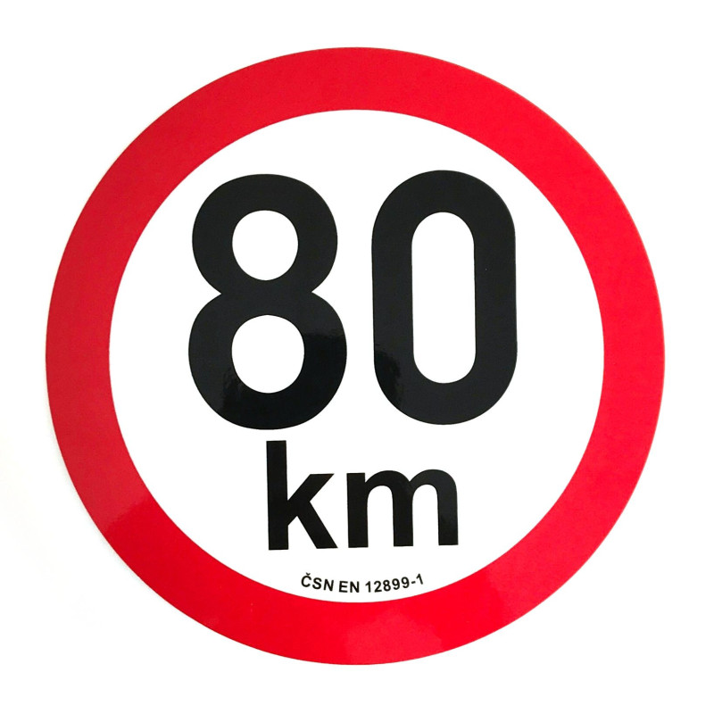 Omezení rychlosti 80 km retroreflexní pr. 200 mm