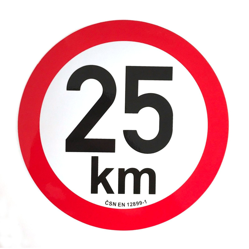 Omezení rychlosti 25 km retroreflexní pr. 200 mm