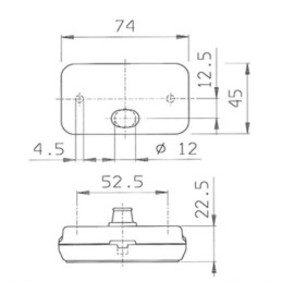 Svítilna přední obrysová Jokon PLR 130, s odrazkou