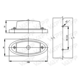 Svítilna doplňková obrysová GMAK G02