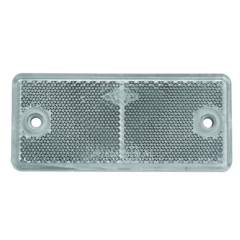 Odrazka bílá 90x40 mm s otvory