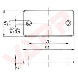 Sklo svítilny WAS W125DL s výřezem na osv. RZ