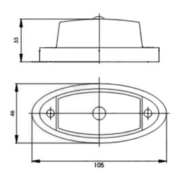 Sklo svítilny GMAK G02 zadní obrysové