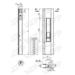 Uzávěr bočnic s lemem SAFEGRIP 350mm pravý