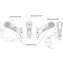 Svítilna doplňková obrysová LED WAS W77.3 RF/579 BCL, 12-24V, levá