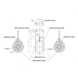 Svítilna doplňková obrysová LED WAS W23rf, 12-24V, závěsná, QS150
