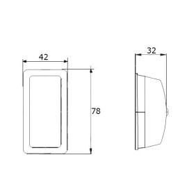 Sklo svítilny GMAK G05 svítilny doplňkové obrysové, č/b