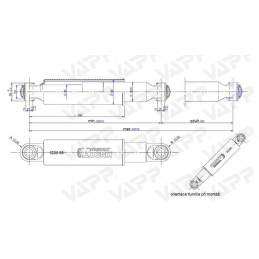 Tlumič k nápravě KNOTT typ 990020 (do 1800 kg/1 kolo) montáž za kolo