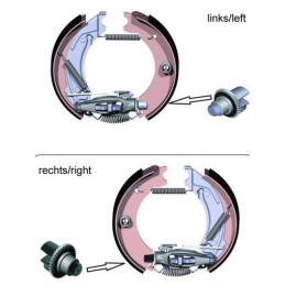 Čelisti brzdové KNOTT 200x50 samostav ANS sada na 2 kola