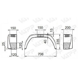 Blatník plast 13"/200 mm AL-KO BKS EA 200 černý