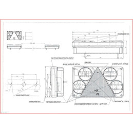 Svítilna WAS W70DL/391 sdružená LED 12-24V, L-BL/BR/KO/CO/ML