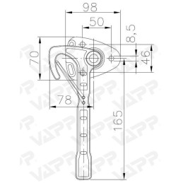 Winterhoff WV 20-L závěr bočnic (karhák) levý