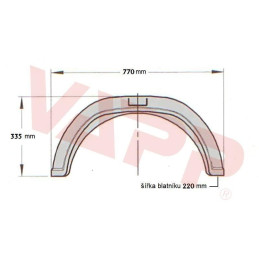 Blatník plast 14''/220 mm AL-KO COMPACT černý