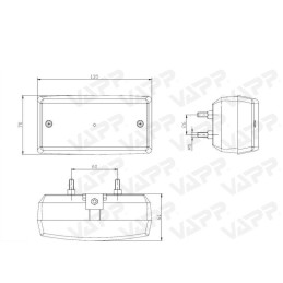 Svítilna couvací zadní Fristom DOB-051 S BP