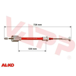Lanovod brzdový AL-KO Profi Long life 530/726 mm rychlomont. (s čočkou)