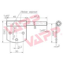 Pant BSCHG 50-8-A - čep s plochým úchytem